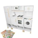 Ver imagem 2 de Cozinha Infantil com Geladeira, Máquina de Lavar e Módulo Crescer Kit Livro Educativo em Madeira - B
