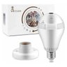 Câmera Lâmpada Ip de Segurança 1mp 360 Espia Visão Noturna Incluída Branca Wi-fi Panorâmica Vr Cam - 1