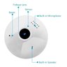 Câmera Lâmpada Ip de Segurança 1mp 360 Espia Visão Noturna Incluída Branca Wi-fi Panorâmica Vr Cam - 4