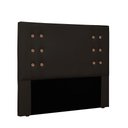 Ver imagem 1 de Cabeceira Gênova Para Cama Box King 195 cm Corino - D’Rossi - Marrom