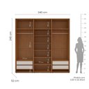 Ver imagem 3 de Closet 240cm Modular com Maleiro Luna