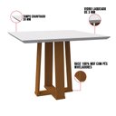 Ver imagem 4 de Mesa de Jantar Tampo com Vidro Leka 100 cm Off White Base Ypê - D’Rossi