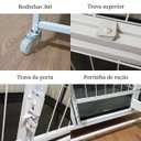 Ver imagem 4 de Gaiola de Transporte Cao Cachorro Gato Pet Canil Veterinario Petshop Rodinhas 360 Bandeja Removivel 
