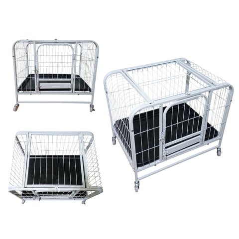 Gaiola de Transporte Cao Cachorro Gato Pet Canil Veterinario Petshop Rodinhas 360 Bandeja Removivel 