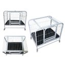 Ver imagem 1 de Gaiola de Transporte Cao Cachorro Gato Pet Canil Veterinario Petshop Rodinhas 360 Bandeja Removivel 