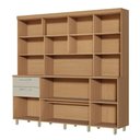 Ver imagem 3 de Cozinha Compacta 7 Portas 2 Gavetas Nesher Nobreza 210cm Mdf Carvalho/greige