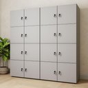 Ver imagem 1 de Armário Organizador Locker 16 Portas c/ Chave F5 Office Cor:Cinza