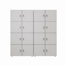 Ver imagem 4 de Armário Organizador Locker 16 Portas c/ Chave F5 Office Cor:Cinza