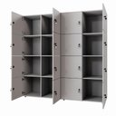 Ver imagem 2 de Armário Organizador Locker 16 Portas c/ Chave F5 Office Cor:Cinza