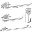 Ver imagem 6 de Kit Banheiro Cromado Acessórios para Banheiro 4 Peças Arm