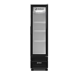 Expositor Vertical Imbera 453 Litros Porta de Vidro Preto Vrs16 – Bivolt