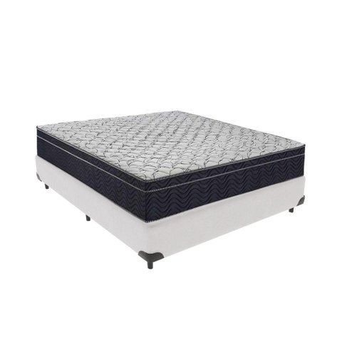 Cama Box Branco Casal Colchão Víuvo Ortobom Extra Firme