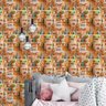 Papel de Parede Auto Adesivo Infantil Colorido Bichinho Fofo Quarto Rosê Vinil Decorativo 6m - 9