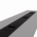 Ver imagem 5 de Mesa de Reunião Corporativa 480cm para 8 Pessoas com Caixa de Tomadas Corporate Cinza/Sagrado/Preto