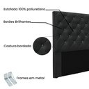 Ver imagem 3 de Cabeceira Cama Box Casal 140 Cm Tania Veludo S04 - D'Rossi Cor Preto