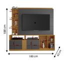 Ver imagem 2 de Estante Home Extremo para TV de Até 60 Polegadas JCM Movelaria CINAMOMO FOSCO/GRAFITE JCM