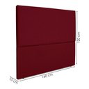 Ver imagem 3 de Cabeceira Queen 160 Cm com Frame Luna Suede Vinho Artte