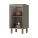 Ver imagem 3 de Balcão Henn Connect Sem Tampo 1 Porta 35cm Duna/cristal