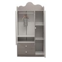 Ver imagem 5 de Guarda Roupa Infantil Nuvem 91,8cm com 3 Portas 100% Mdf Cor:fendi