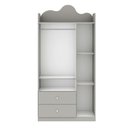 Ver imagem 4 de Guarda Roupa Infantil Nuvem 91,8cm com 3 Portas 100% Mdf Cor:fendi