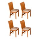 Ver imagem 1 de Kit 4 Cadeiras Paraty Mdf Assento Acolchoado Tecido Bagum Bege