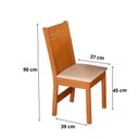 Ver imagem 4 de Kit 4 Cadeiras Paraty Mdf Assento Acolchoado Tecido Bagum Bege