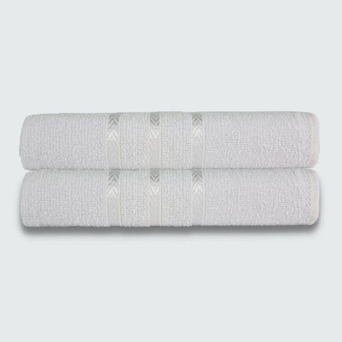Toalhas P/ Secar Pet 2 Peças Beka 70x125 Cm 100% Algodão Branco