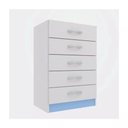 Ver imagem 3 de Cômoda 5 Gavetas Maxi - Branco - Azul Branco - Azul