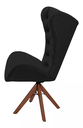 Ver imagem 2 de Poltrona Decorativa 1 Lugar Afrodite Suede Capitone Pe Palito Unidecor Preto