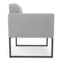 Ver imagem 4 de Kit 2 Poltronas Elisa Suede Base Metálica Industrial Preto - D'Rossi Cor Cinza