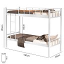 Ver imagem 5 de Beliche de Solteiro Aço Tubular Reforçado Mônaco Branco