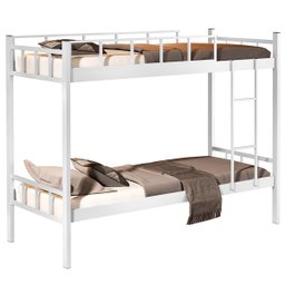 Beliche de Solteiro Aço Tubular Reforçado Mônaco Branco - 1