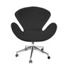Cadeira Poltrona Swan Office Giratória Suede Preto - 2