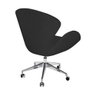 Cadeira Poltrona Swan Office Giratória Suede Preto - 3