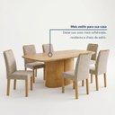 Ver mais imagens de Conjunto de Mesa de Jantar 6 Lugares 180x90cm com Cadeiras Cinamomo e Bege