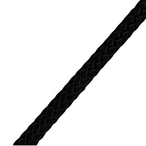 Corda Trançada Pp 6,00mm 16 Fusos Preta