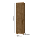 Ver imagem 3 de Armário Multiuso Uma Porta Quatro Prateleira Interna para Lavanderia Sofia - J&a Móveis:jequitiba