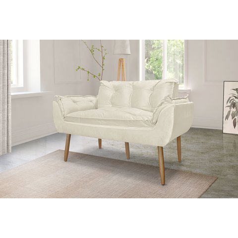 Namoradeira Decorativa Opala Suede - Estofados Carolina:bege