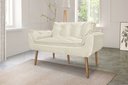 Ver imagem 1 de Namoradeira Decorativa Opala Suede - Estofados Carolina:bege