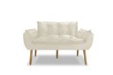 Ver imagem 3 de Namoradeira Decorativa Opala Suede - Estofados Carolina:bege