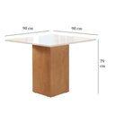 Ver imagem 5 de Conjunto Mesa de Jantar Dakota 4 Cadeiras Napoles Cel Móveis Cinamomo/off White/bege