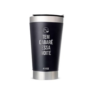 Copo Térmico Aduze Tem Cabaré 500ml - Preto