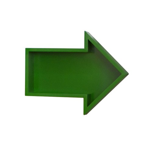 Nicho Prateleira Decorativa Quarto Infantil Formato Seta:verde