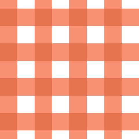 Papel de Parede Doce Estilo Xadrez Laranja 82069