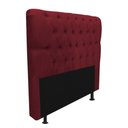 Ver imagem 4 de Kit Cabeceira + Calçadeira Baú Capitonê Livia 100cm Solteiro para Cama Box Corino Vermelho - Gat Mag