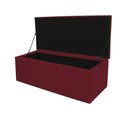 Ver imagem 6 de Kit Cabeceira + Calçadeira Baú Capitonê Livia 100cm Solteiro para Cama Box Corino Vermelho - Gat Mag