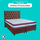 Ver imagem 4 de Cama + Box Marrom e Colchão Molas Ensacadas Queen - Legaccy Paropas + Cabeceira