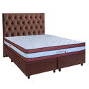 Ver imagem 1 de Cama + Box Marrom e Colchão Molas Ensacadas Queen - Legaccy Paropas + Cabeceira