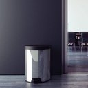 Ver imagem 5 de Lixeira com Pedal Tramontina New 12l Inox Polido Tampa Preta Escritório Cozinha Banheiro