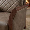 Ver imagem 7 de Sofa 2 Lugares Ambar 165 cm Braços Pes em Madeira Courino Tcs 729 Moll